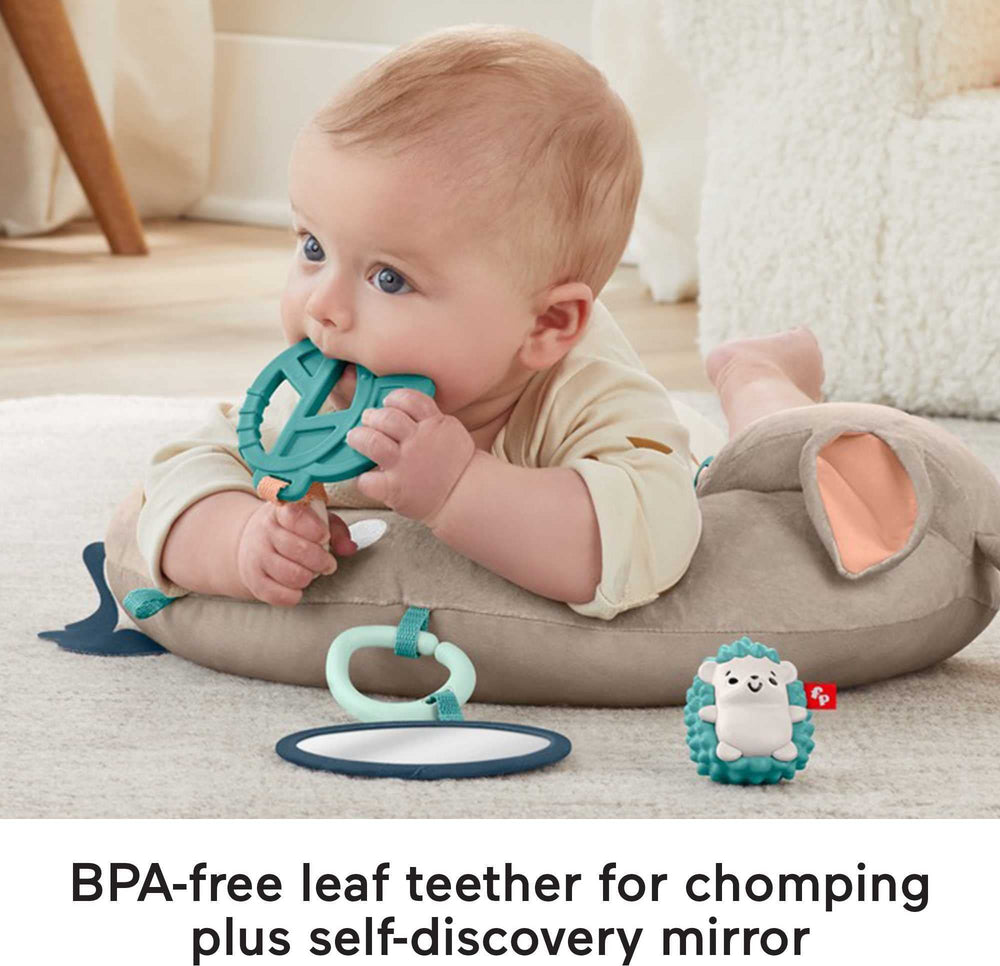 Fisher-Price BPA-free leaf teether provides soothing teething texture for little ones