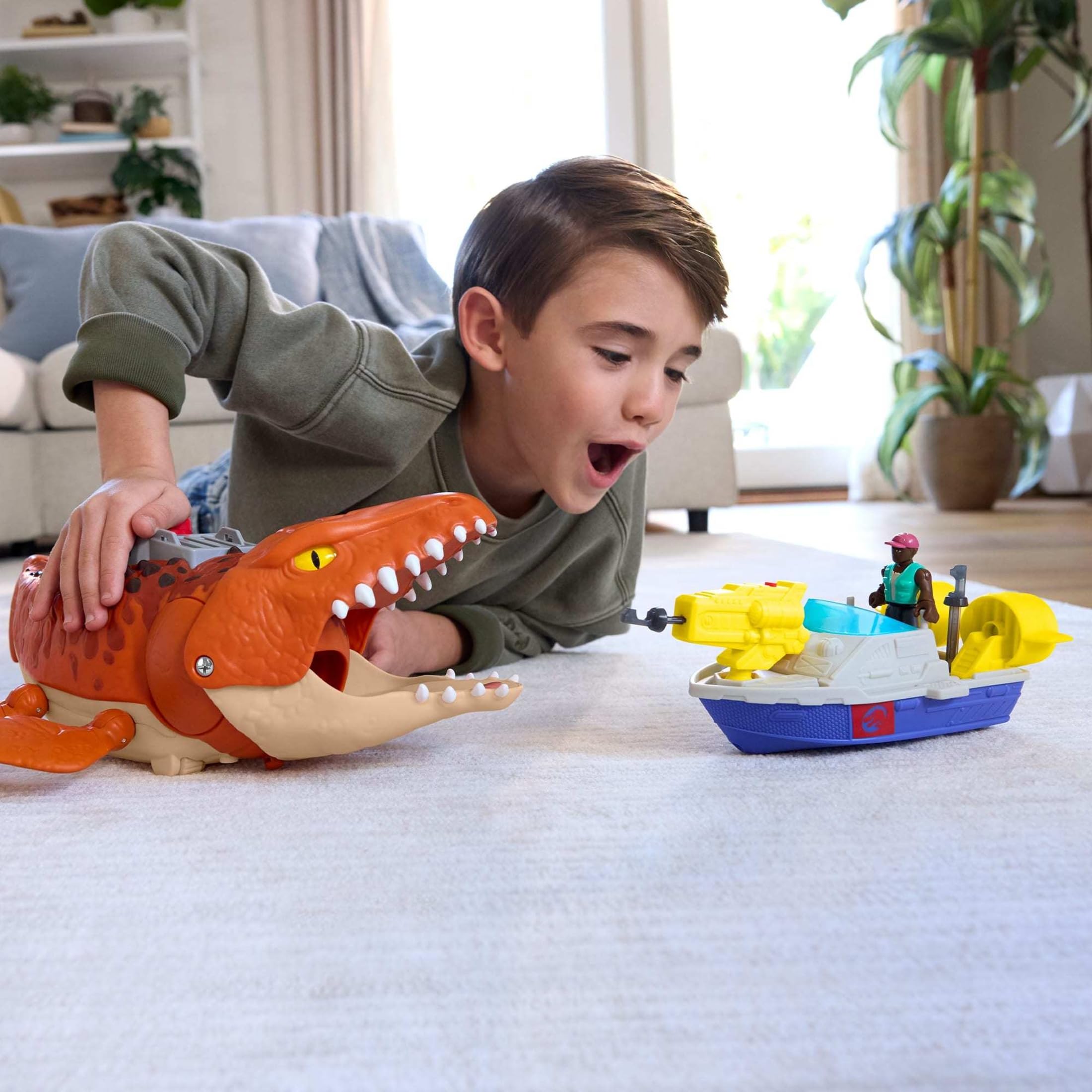 Fisher-Price Imaginext Aquachomp Mosasaurus chomping-action jaw for dramatic play