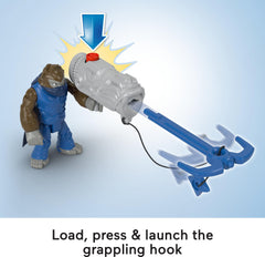 Fisher-Price Imaginext grappling hook launcher for exciting launches during battles