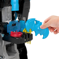 Fisher-Price Imaginext Bat-Tech Batbot transforms from robot to flight mode.