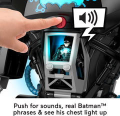 Fisher-Price Imaginext Bat-Tech Batbot jail cell for villains during play.