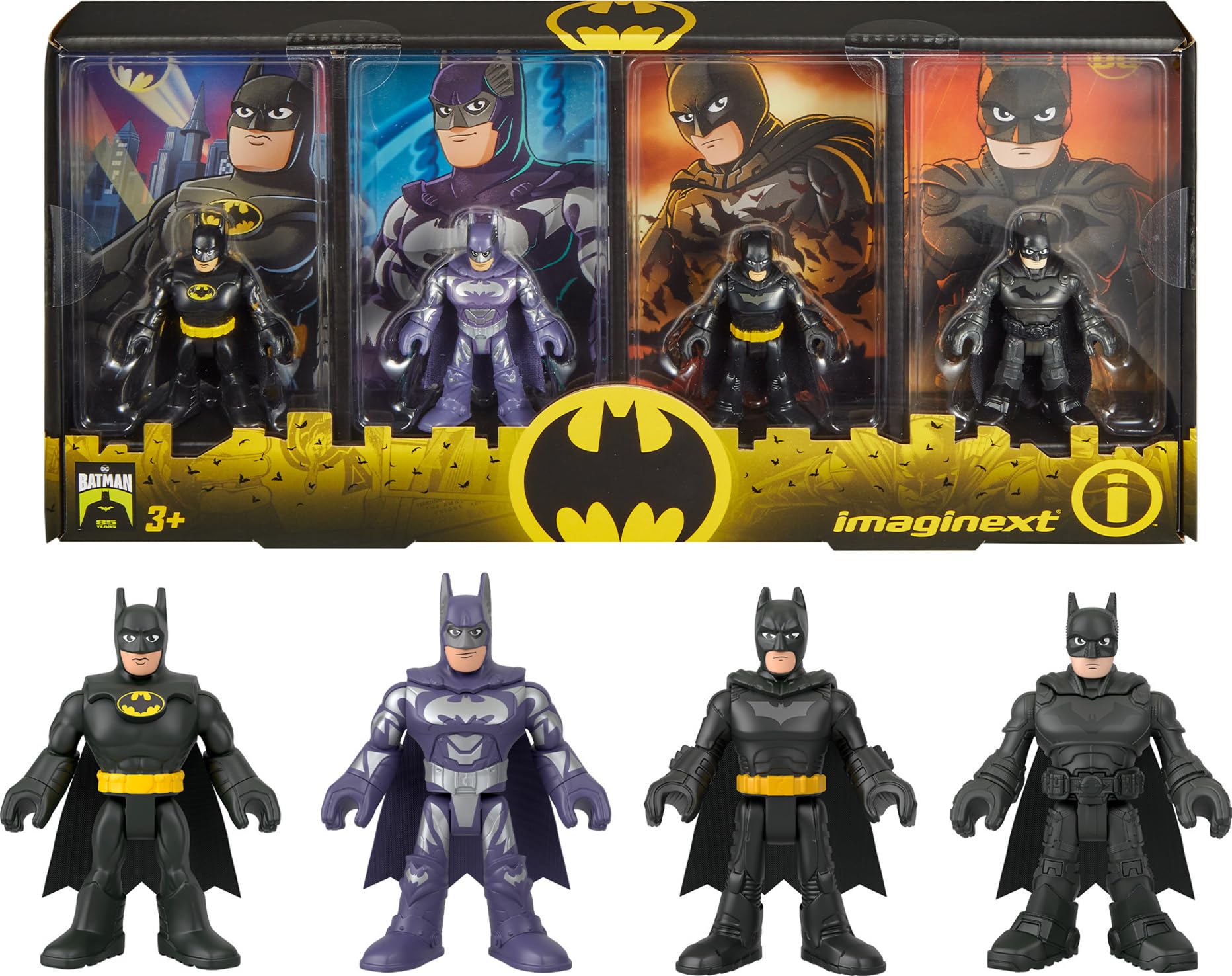 Fisher-Price Imaginext Batman 1989 figure poseable for imaginative play and display.