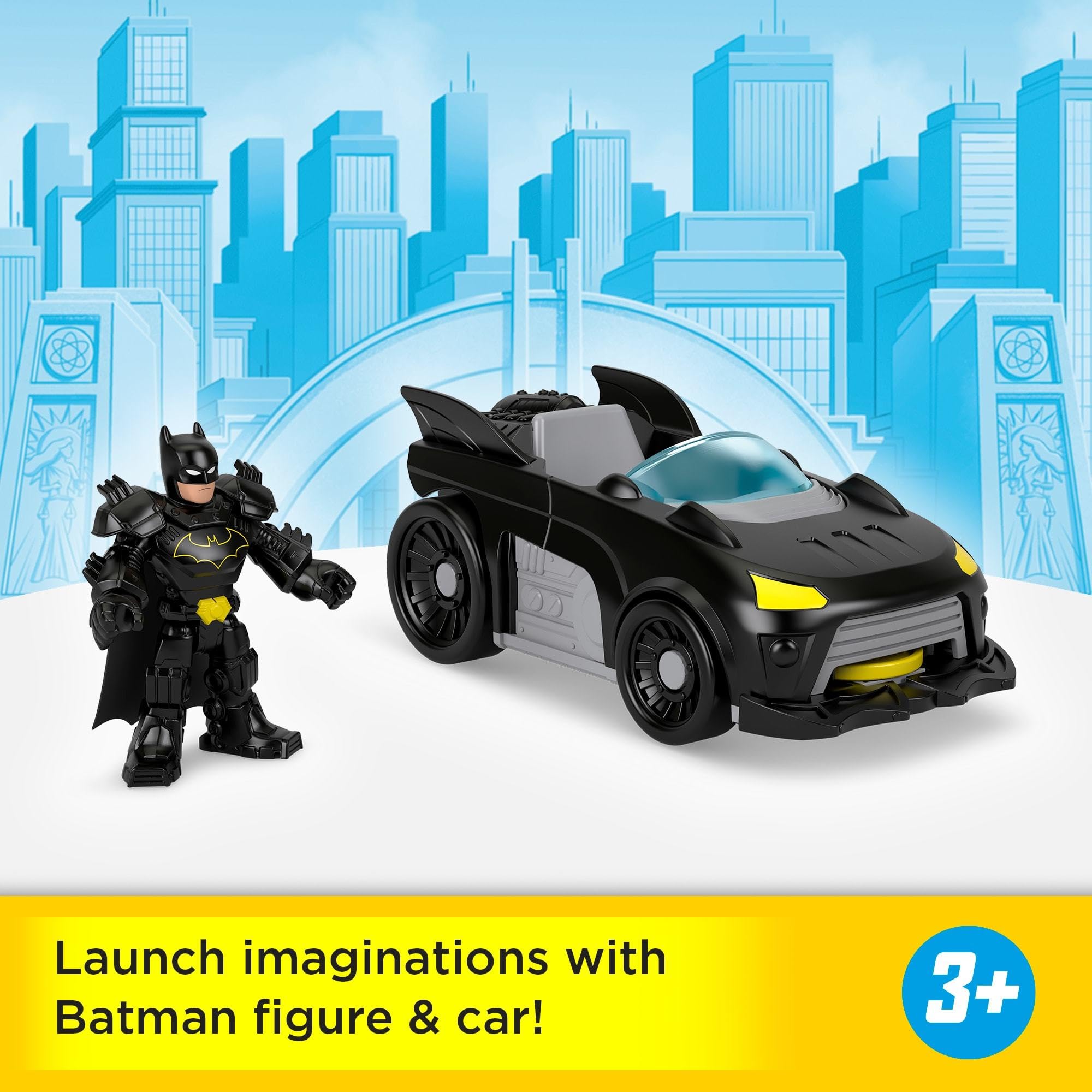 Fisher-Price Imaginext Batman figure, 3 inches, poseable for adventures.
