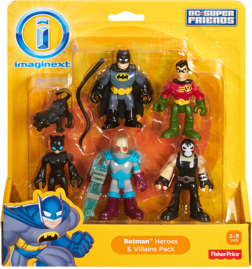 Fisher-Price Imaginext Brainiac figure for sci-fi brainy battles.
