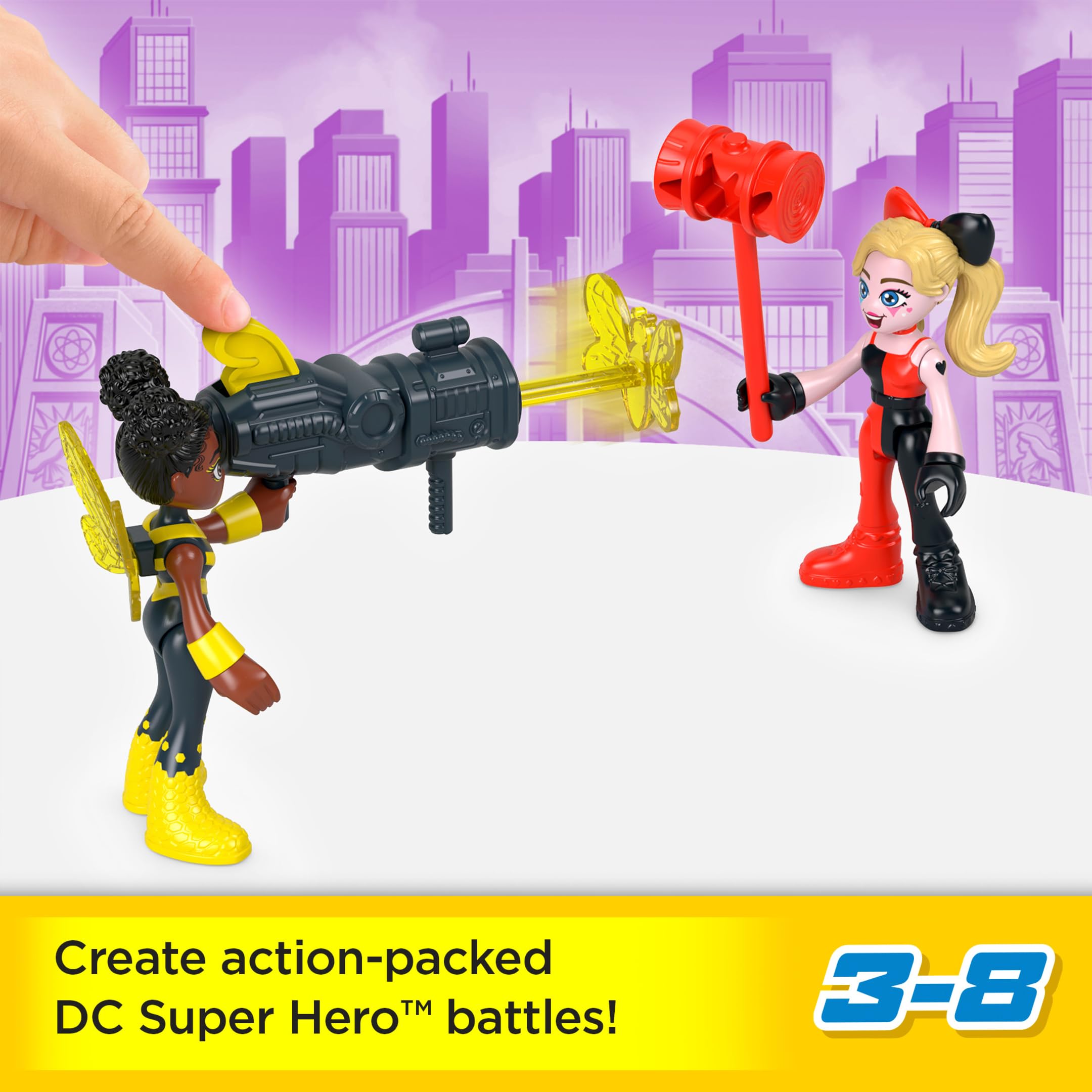 Fisher-Price Imaginext Bumble Bee figure with accessory for brave battles