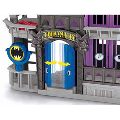 Fisher-Price Imaginext Bane figure glowing power-up for dramatic reveal during play.