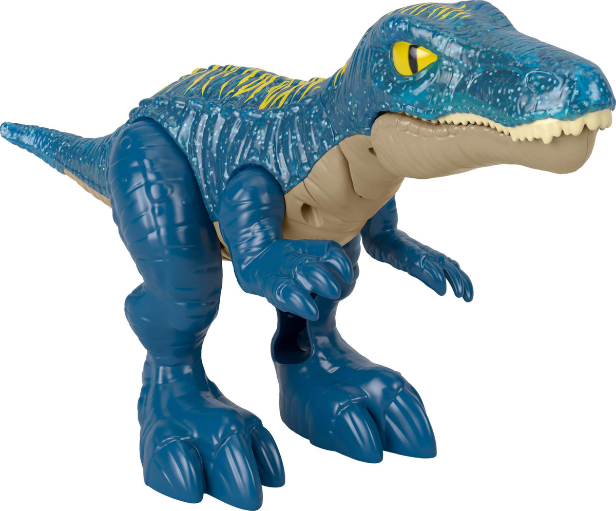 Fisher-Price Imaginext Growl & Glow Baryonyx shows glowing back lights for action-packed storytelling