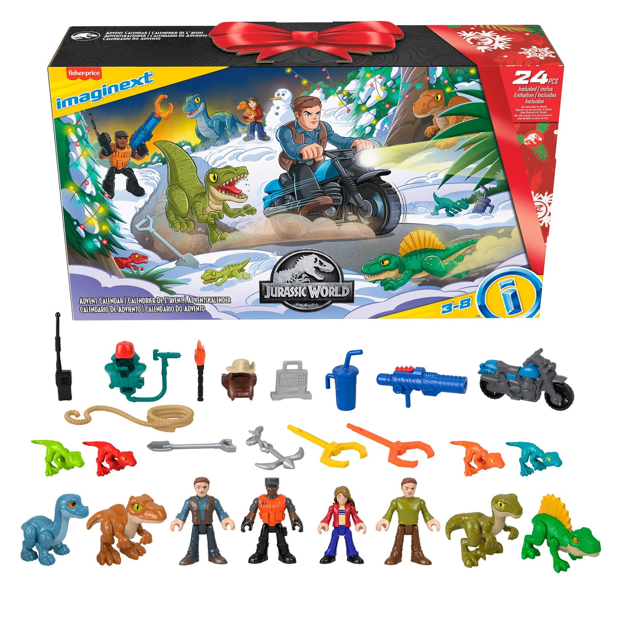 Fisher-Price Imaginext Jurassic World Advent Calendar dinosaurs for imaginative play