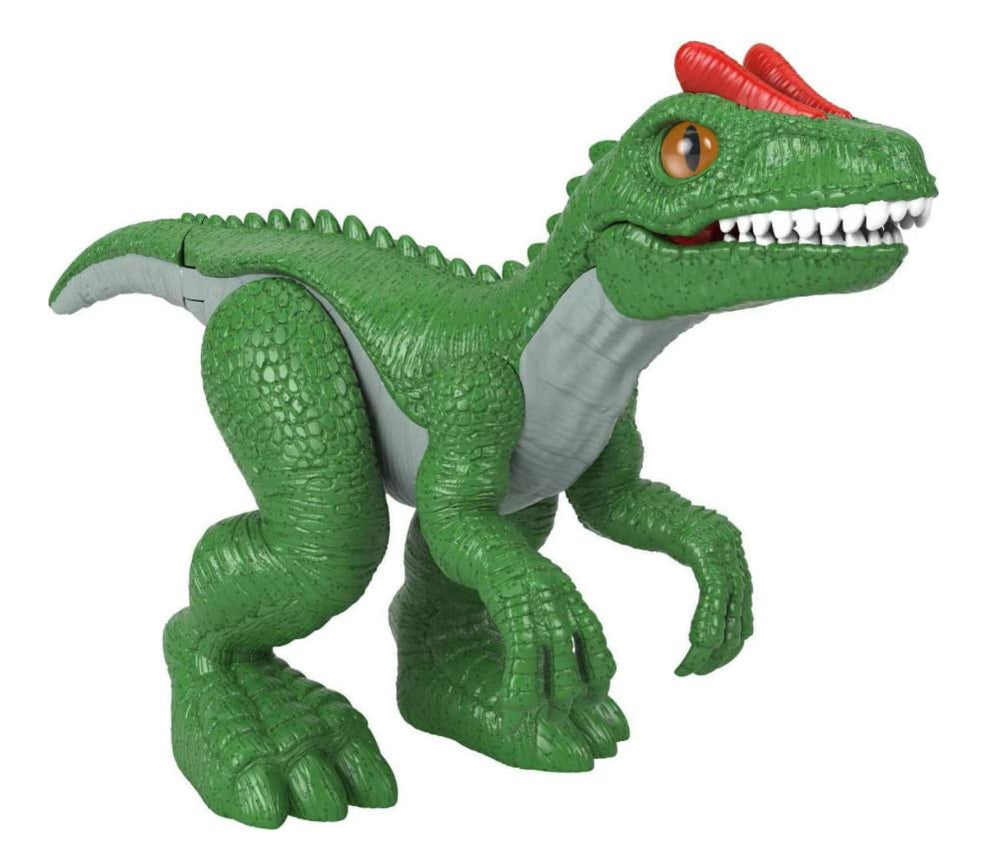Fisher-Price Imaginext Allosaurus figure for imaginative Jurassic World play.