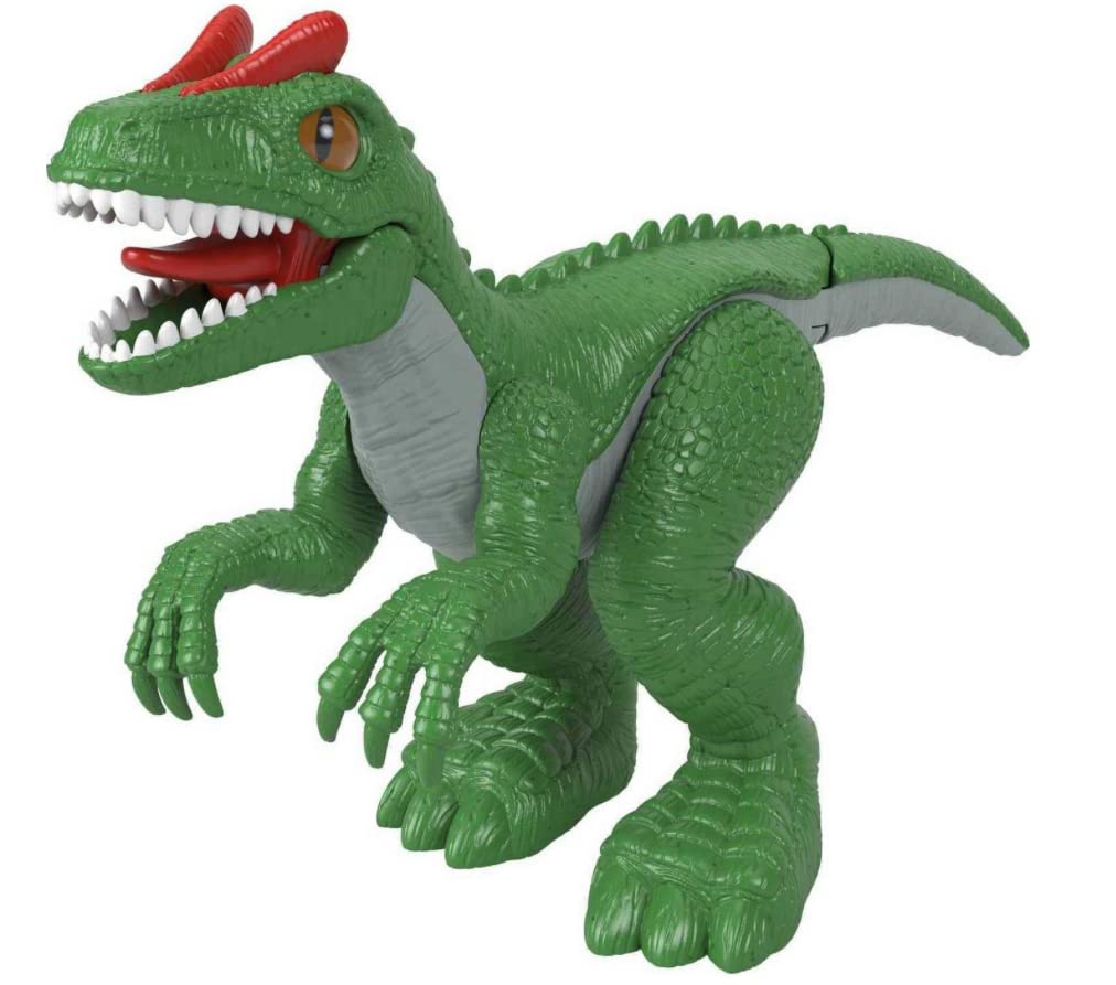 Fisher-Price Imaginext Allosaurus pose for action-packed adventures.
