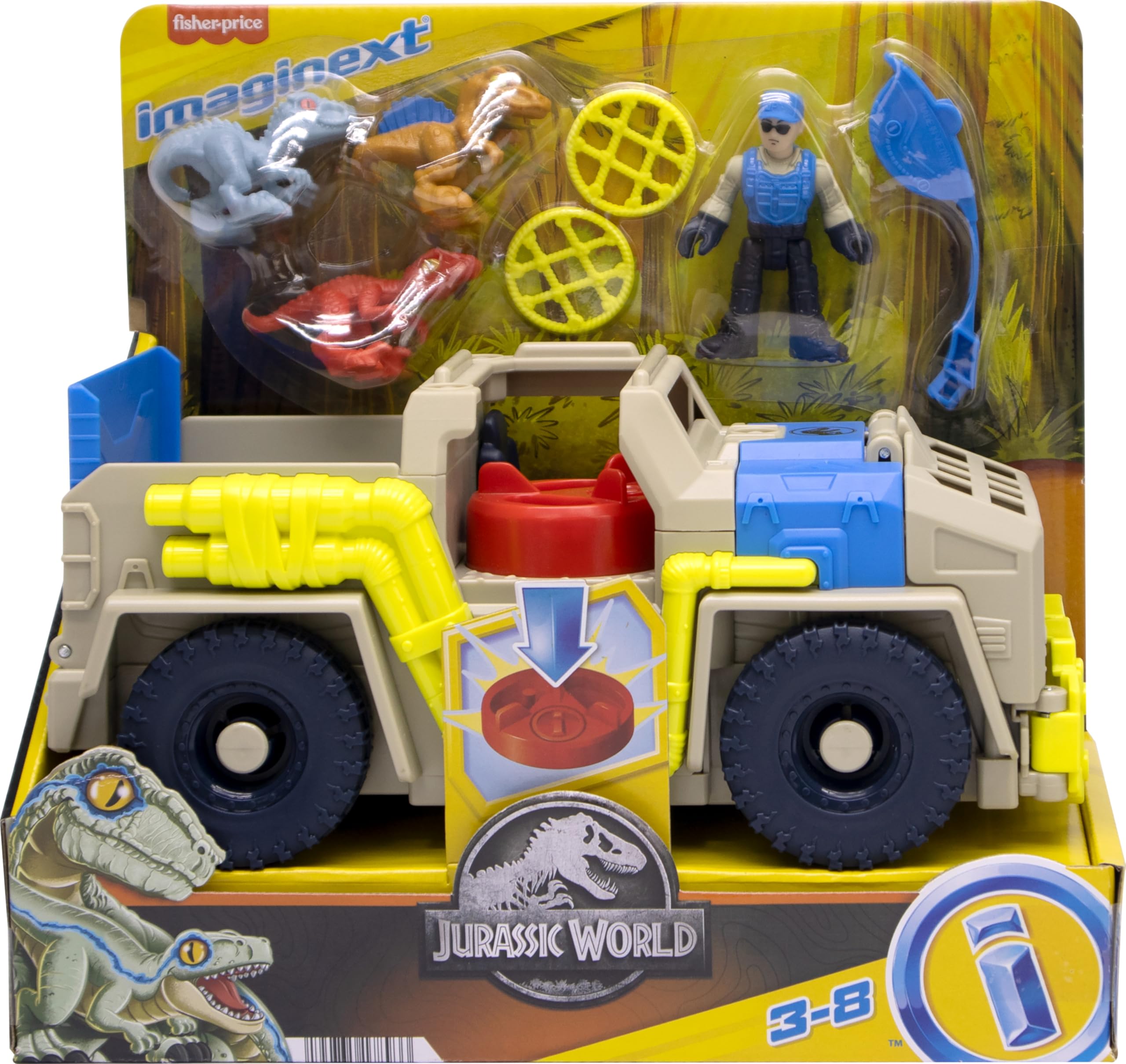 Fisher-Price Imaginext Jurassic World set with figures and dinosaurs