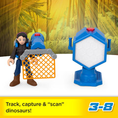 Fisher-Price Imaginext poseable character joins exciting dino adventures for storytelling.