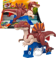 Fisher-Price Imaginext Sprinting Spinosaurus toy in action for imaginative play and motor-skill development.