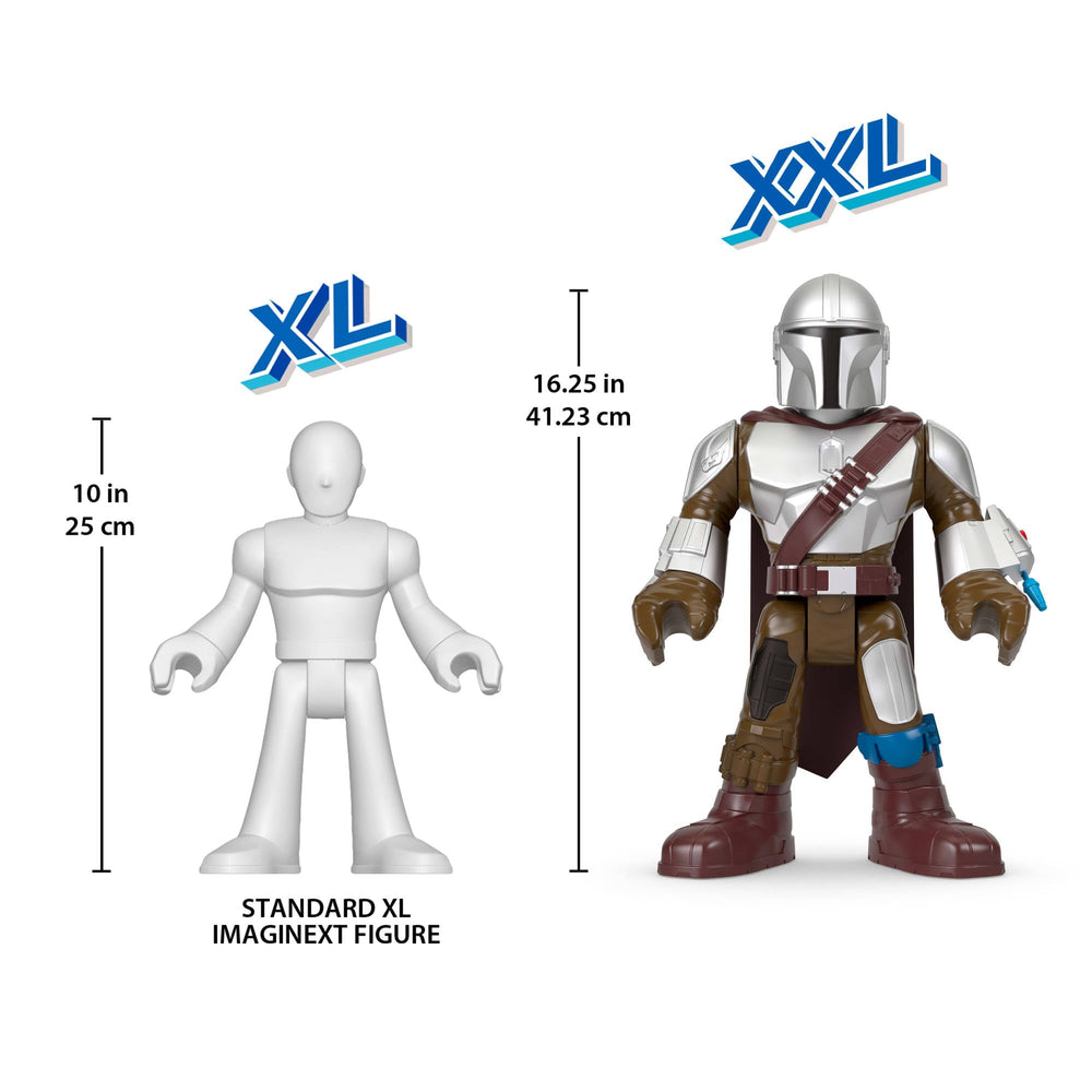 Fisher-Price Imaginext Mandalorian XXL figure detailed armor enhances storytelling
