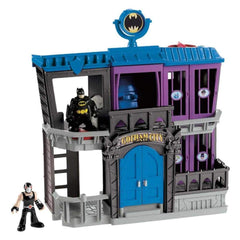 Fisher-Price Imaginext movable Bat-Signal for quick alerts during crime stories.