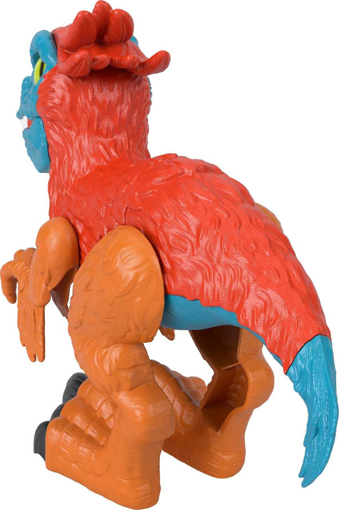 Moveable limbs help kids reenact Jurassic World-inspired scenes safely.