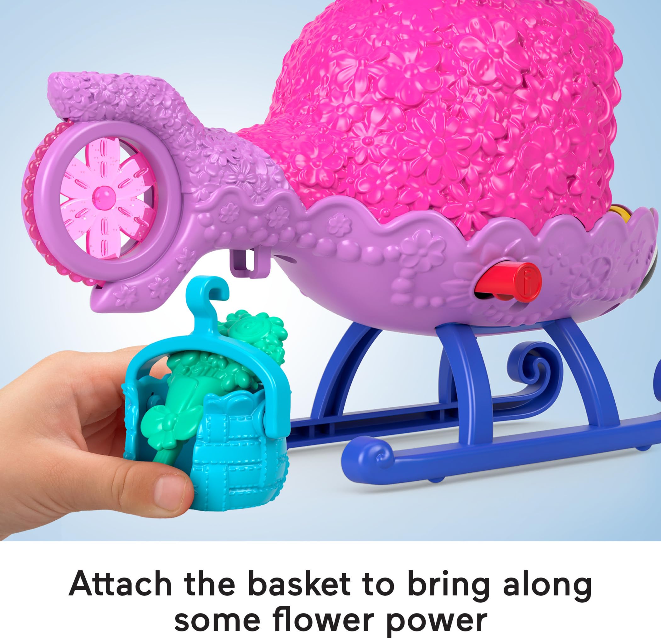 Fisher-Price Imaginext Trolls Poppy bouquet piece expands storytelling possibilities.