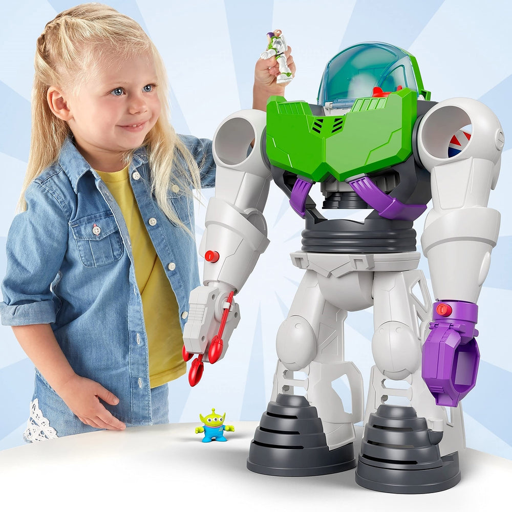 Fisher-Price Imaginext wings powered by Power Pad opening for action play.