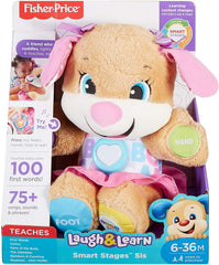 Fisher-Price Laugh and Learn Sis words lesson showcasing 100 first words and shapes