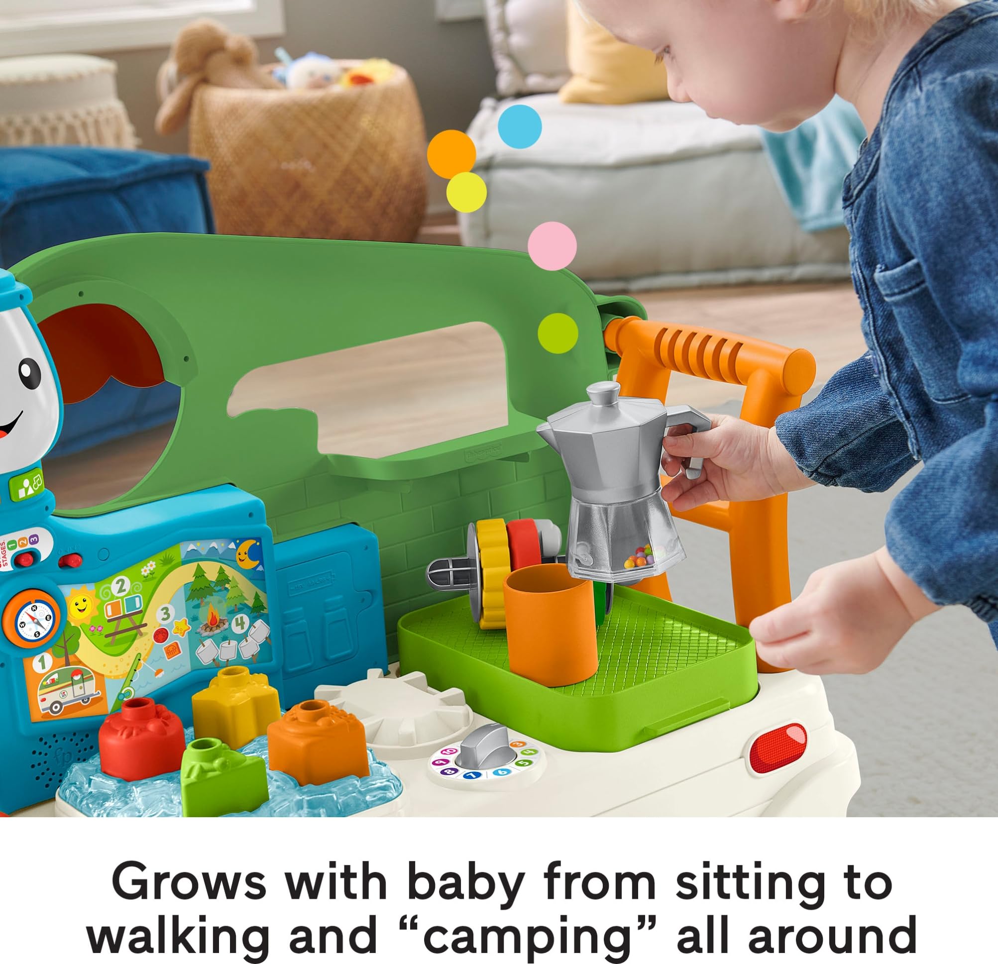 Fisher-Price Laugh and Learn camper walker dial controls