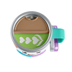 Fisher-Price Laugh & Learn coffee mug rattle clackers encourage shaking and fine motor exploration.