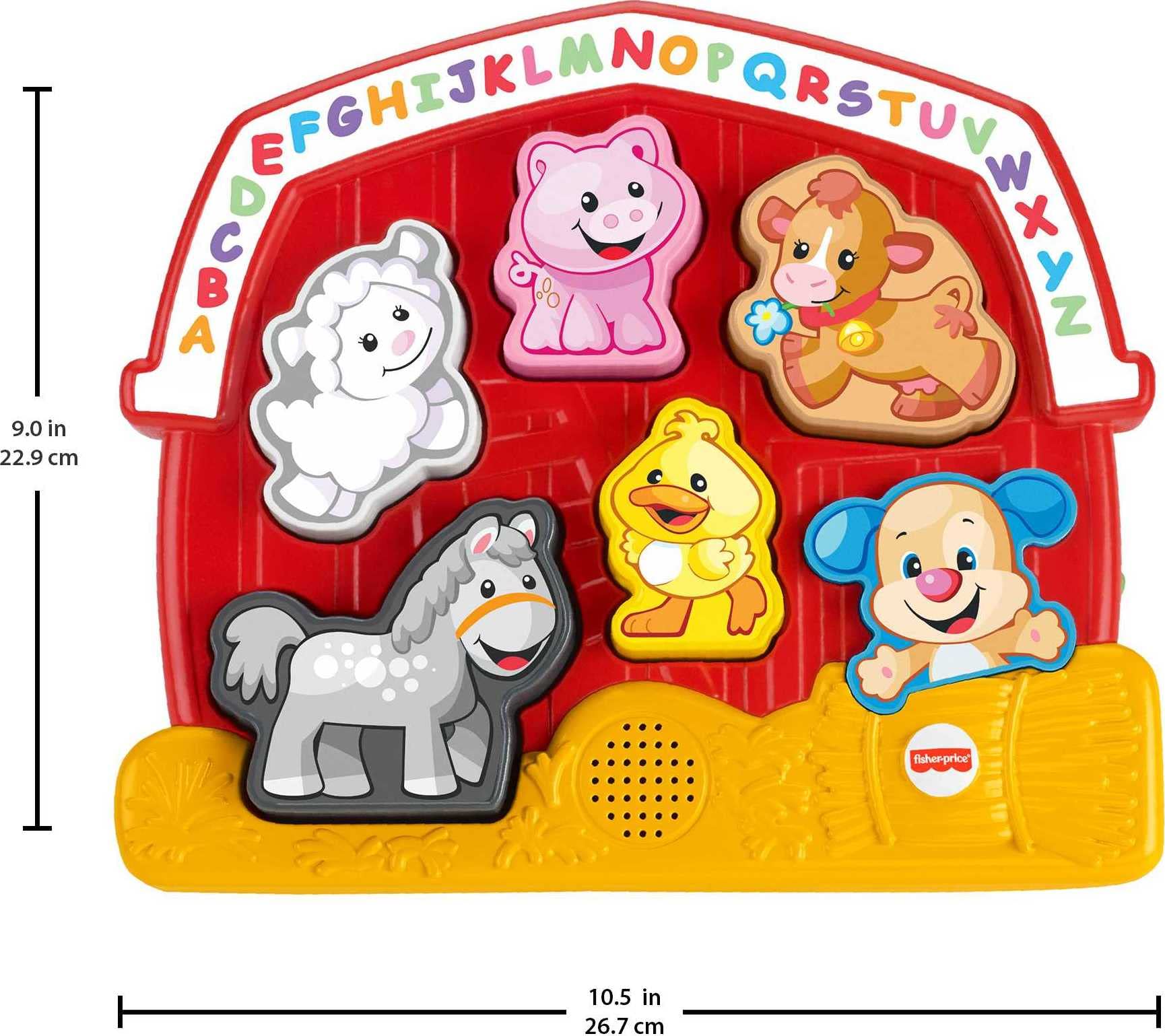 Music and sounds angle from the Farm Puzzle highlighting animal names and sounds, aiding recognition.