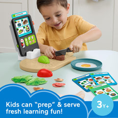 Fisher-Price Laugh and Learn play food pieces inspire pretend meals and creativity.
