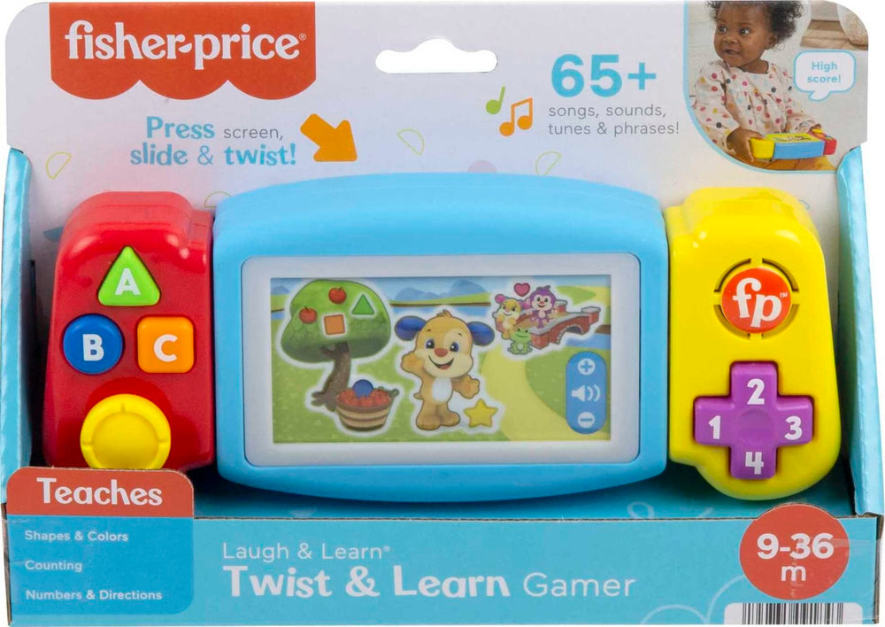 Fisher-Price Laugh and Learn Gamer lights illuminate exploration and early learning.