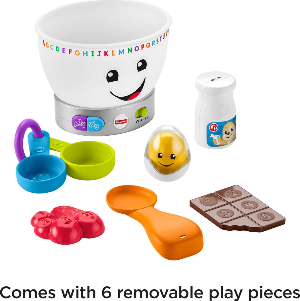 Fisher-Price Laugh & Learn Magic Color Mixing Bowl child playing with bowl
