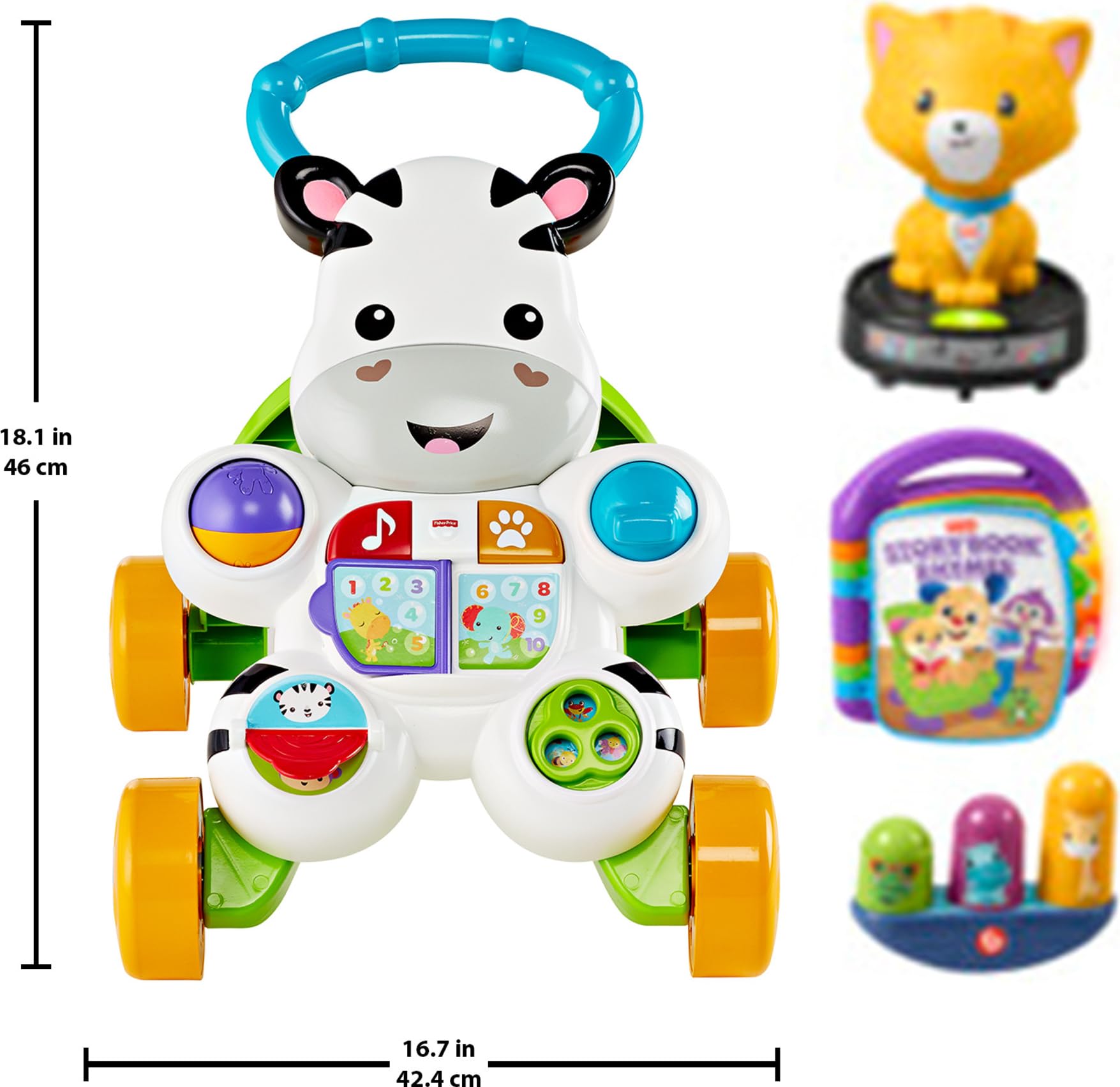 Fisher-Price Lets Walk and Talk play kit group shot for infants and toddlers