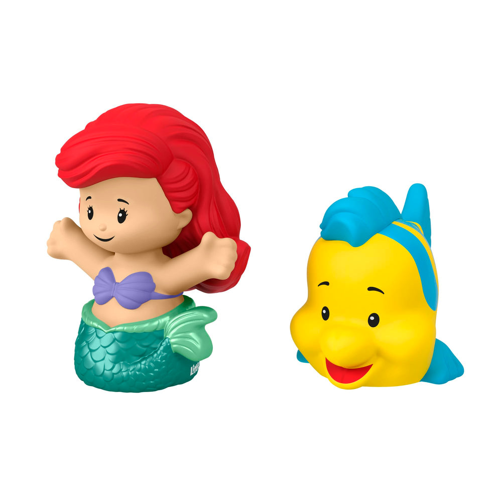 Ariel and Flounder figures sized for easy grasp by toddlers.