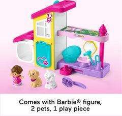 Fisher-Price Little People Barbie Pet Spa figures Blissa and Honey support caring role-play