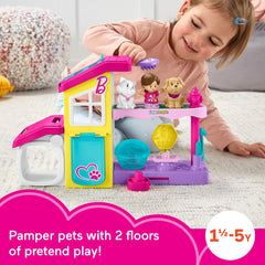 Fisher-Price Little People Barbie Pet Spa washing bath for hands-on pet care pretend play