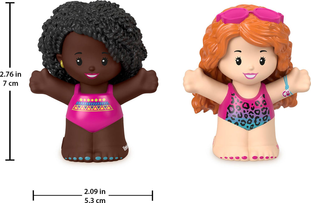 Fisher-Price Little People Barbie small-hand friendly figures for easy grasp and manipulation.