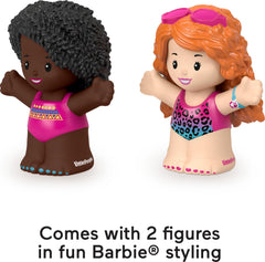 Fisher-Price Little People Barbie summer swim figures brighten water play scenarios.