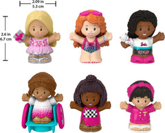 Fisher-Price Little People Barbie birthday party figure perfect for party-themed pretend play.