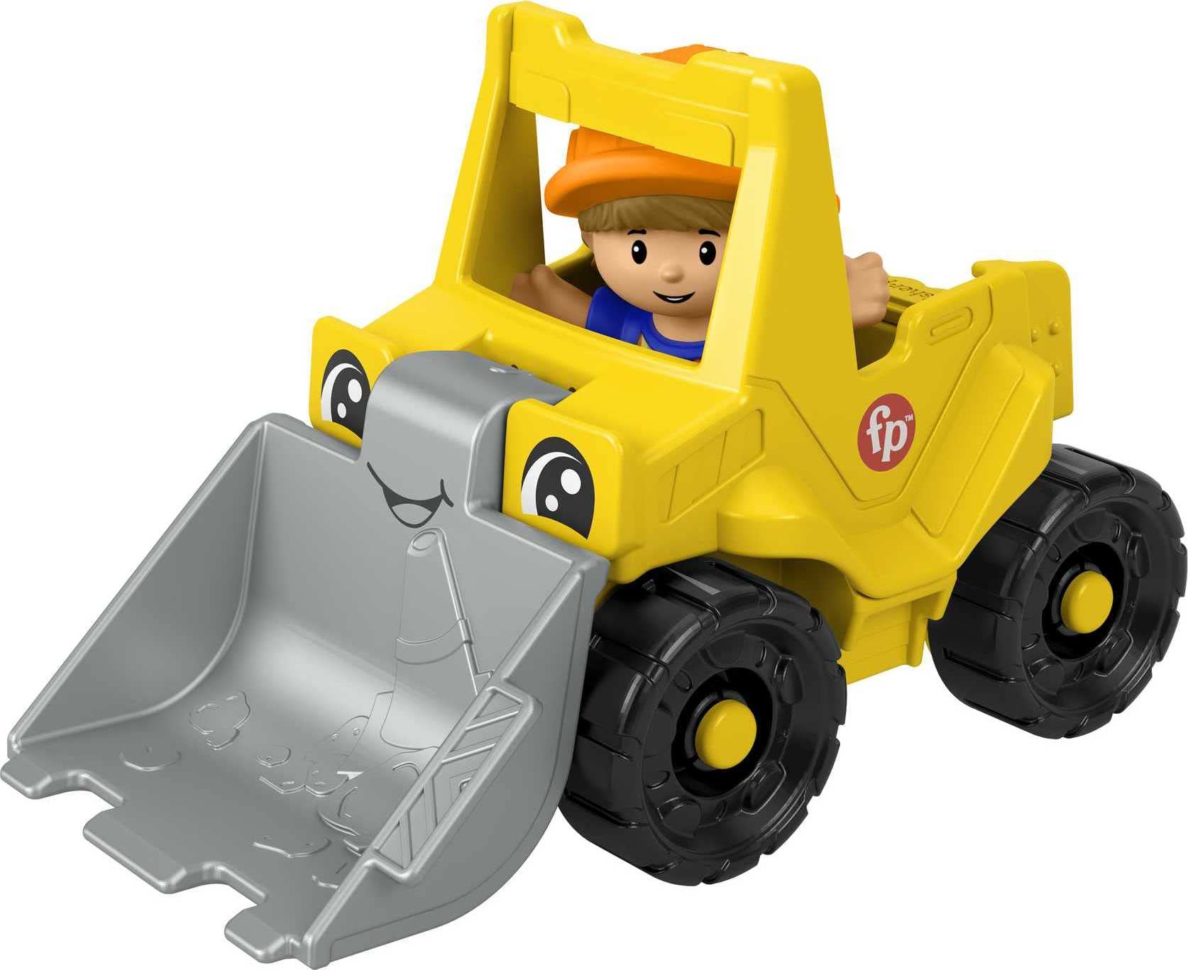 Fisher-Price Little People Bulldozer with colorful finish invites collaborative pretend play