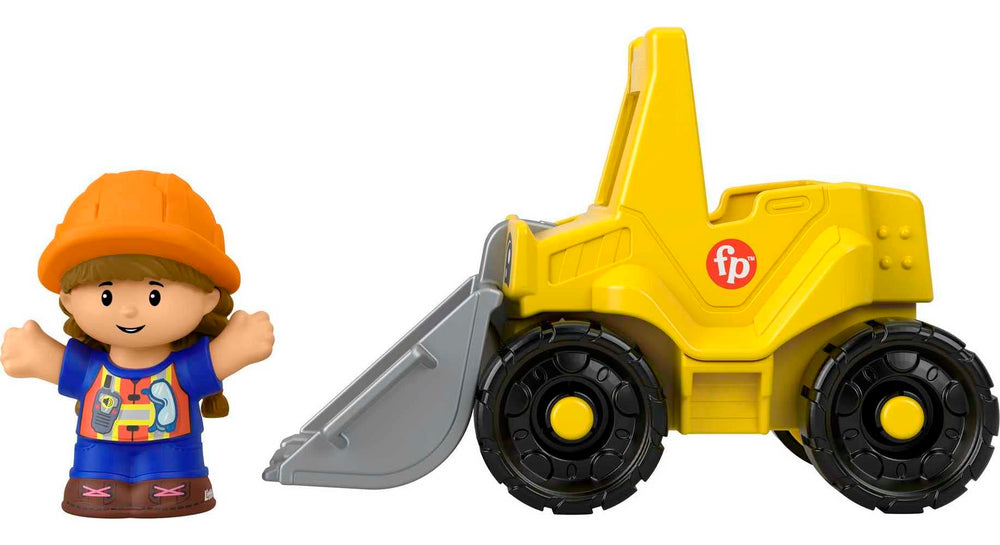 Fisher-Price Little People Bulldozer side view highlights durable design for active kids