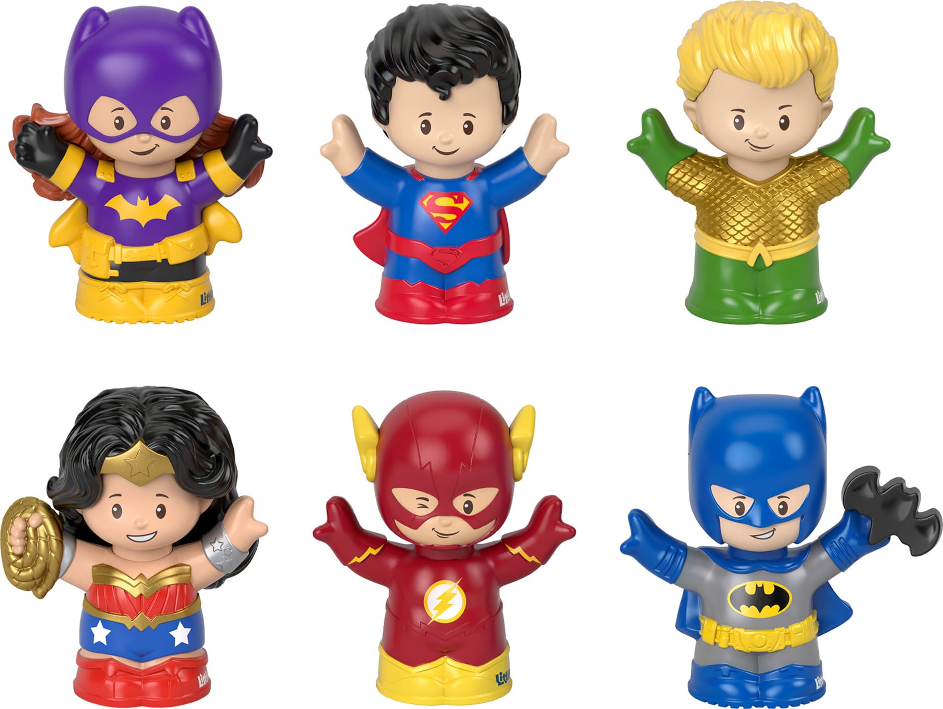 Fisher-Price Little People Batman figure for toddler pretend play and fine motor practice.