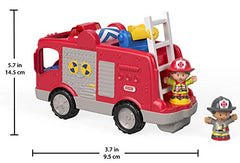 Fisher-Price Little People fire truck fosters cooperative play with families.