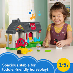 Fisher-Price Little People carousel spins to activate sounds during imaginative rides