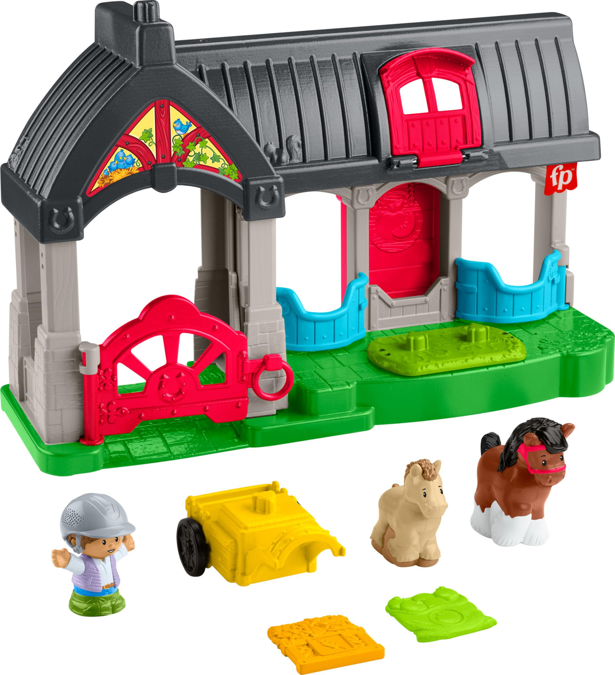 Fisher-Price Little People stable front view with entry doors for easy pretend play
