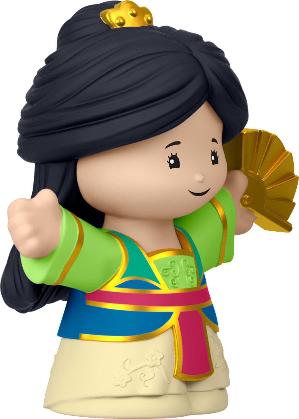 Fisher-Price Little People Mulan figure in hand promotes easy grasp and action.