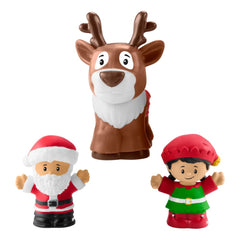 Fisher-Price elf figure boosts storytelling during train play.