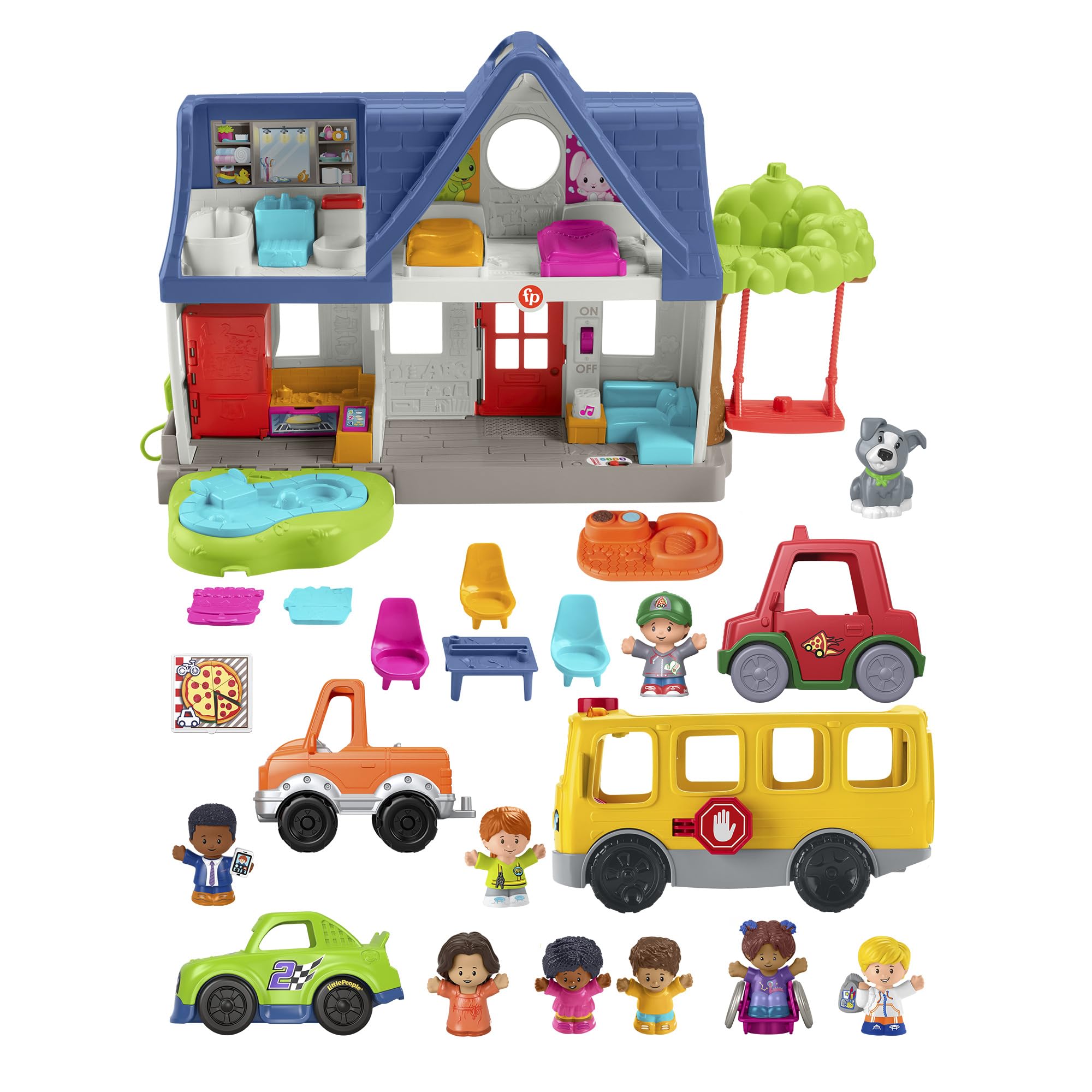 Fisher-Price Little People Ready for Summer play house with lights and sounds for imaginative play