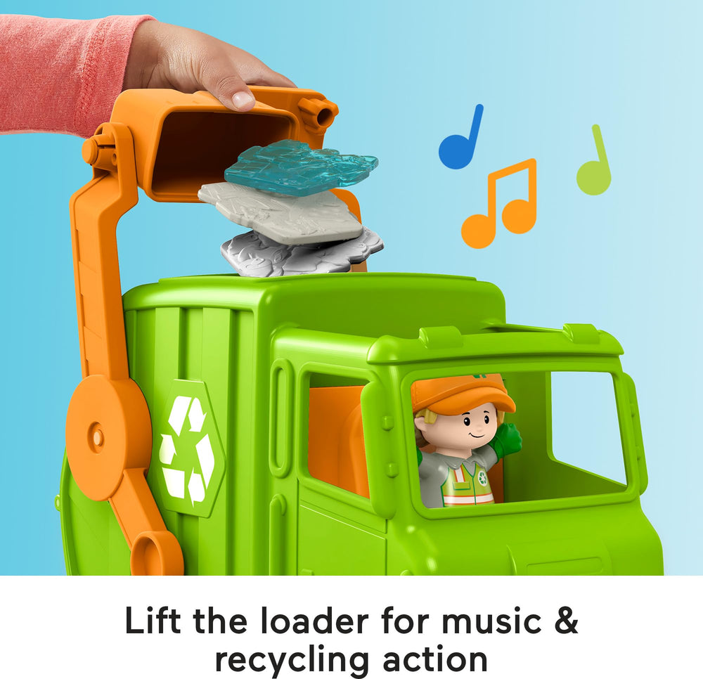 Fisher-Price Little People recycling pieces set supports sorting and imaginative play for toddlers