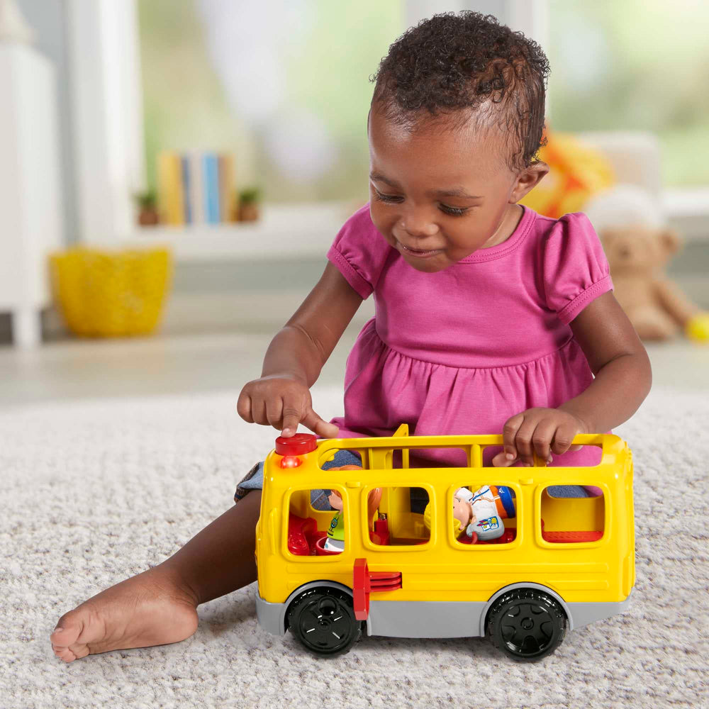 Fisher-Price Little People School Bus side view showing driver seat for role-play