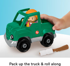 Fisher-Price Little People Time to Camp push-along truck enables easy gear transport