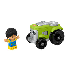 Fisher-Price Little People tractor side view ready for push-along pretend farming