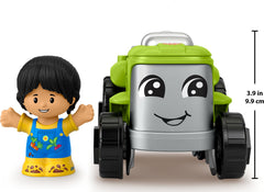 Fisher-Price Little People tractor with figure supports fine motor play